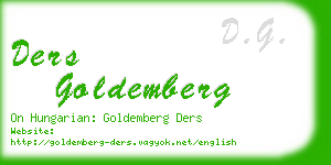 ders goldemberg business card